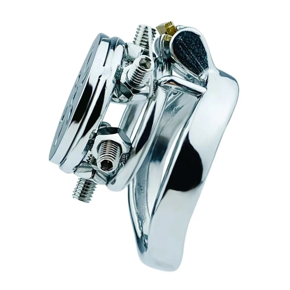 Super Hot Male Painful Chastity Devices Flat Short Chastity Cage Stainless Penis Ring
