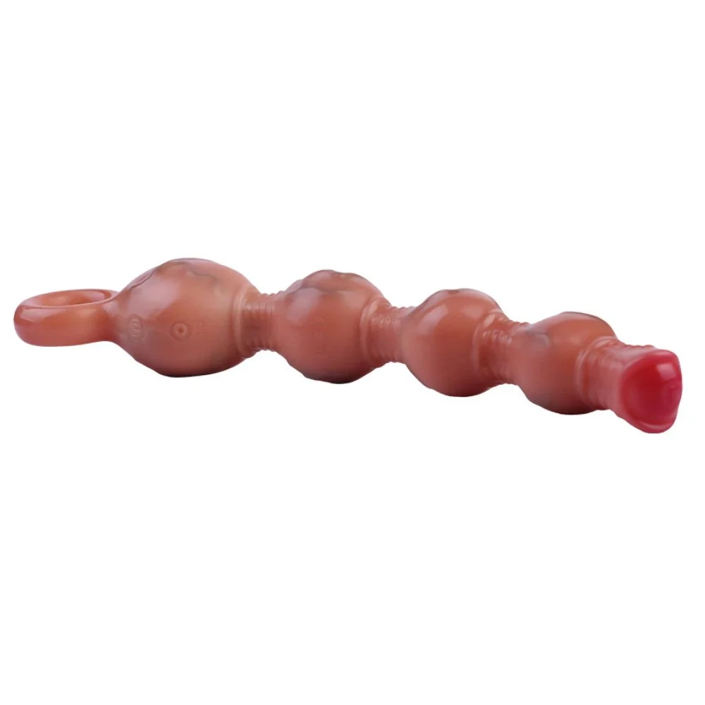 10.5 Inch Super Soft Silicone Vibrator Anal Beads Couples Anal Plug Massage Adult Sex Toys Flirting Vibrating Anal Butt Plug
