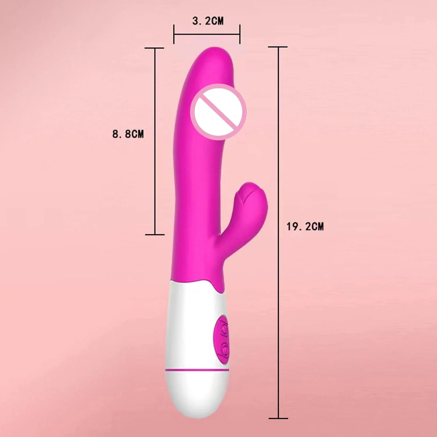 Gelance G Spot Rabbit Wand Vibrator Clitoral Stimulator Massager Double Motor Dildo Sex Toy for Women 100% Waterproof USB