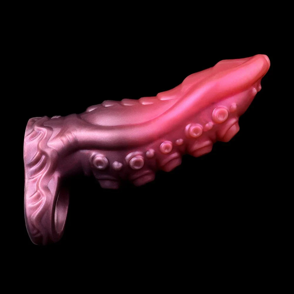 Wearable Fantasy Sheath Octopus Penis Sleeve Tentacle Enlarger Girth Cock for Men Penis Sleeve with Cock Ring