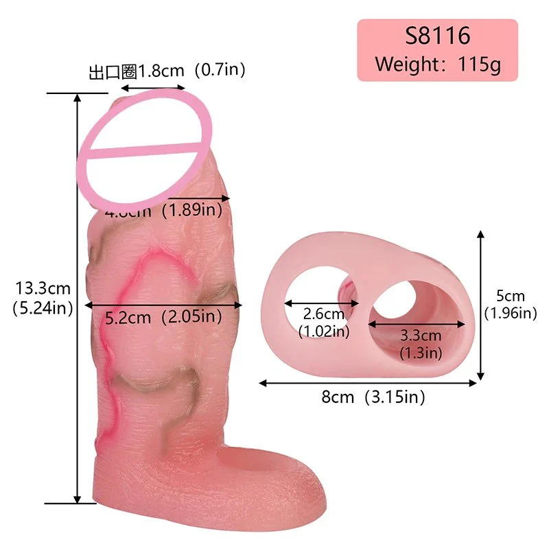 penis extender,Cock Extender Sleeve Penis,Penis Sleeve Cover Penis Ring Delay Ejaculation,Big Penis Sleeve White
