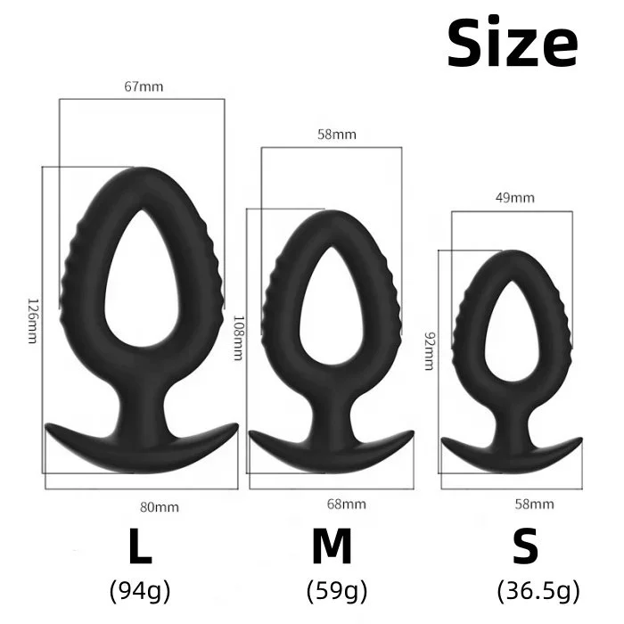 Men's Anal Expander Sex Toys Silicone Stainless Steel Butt Plug and Anal Beads for Men and Women