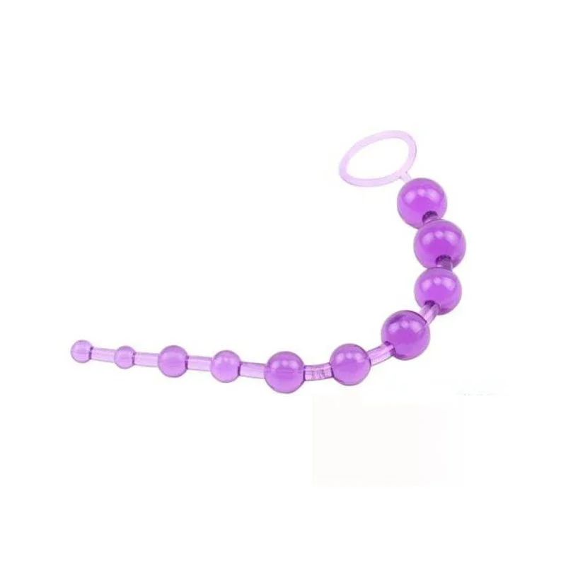 Long Beads Anal Plug Kit Popular Silicon Butt Sex Toy