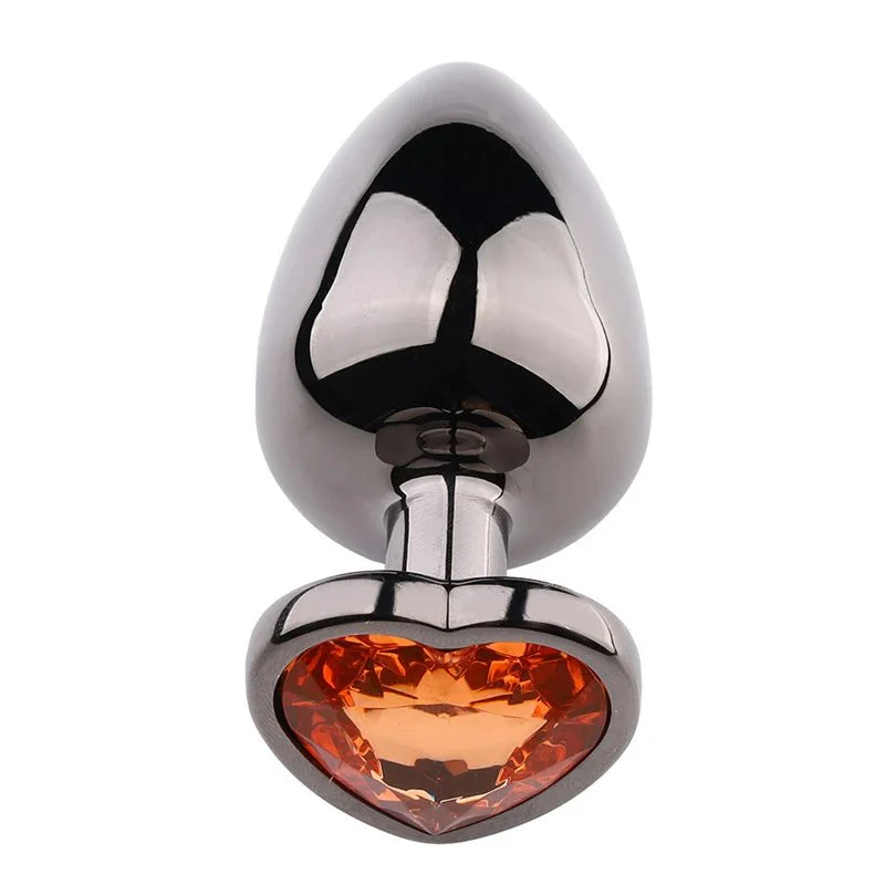 Metal Heart-shaped Butt Plug Adult Sex Toy Anal Dilator