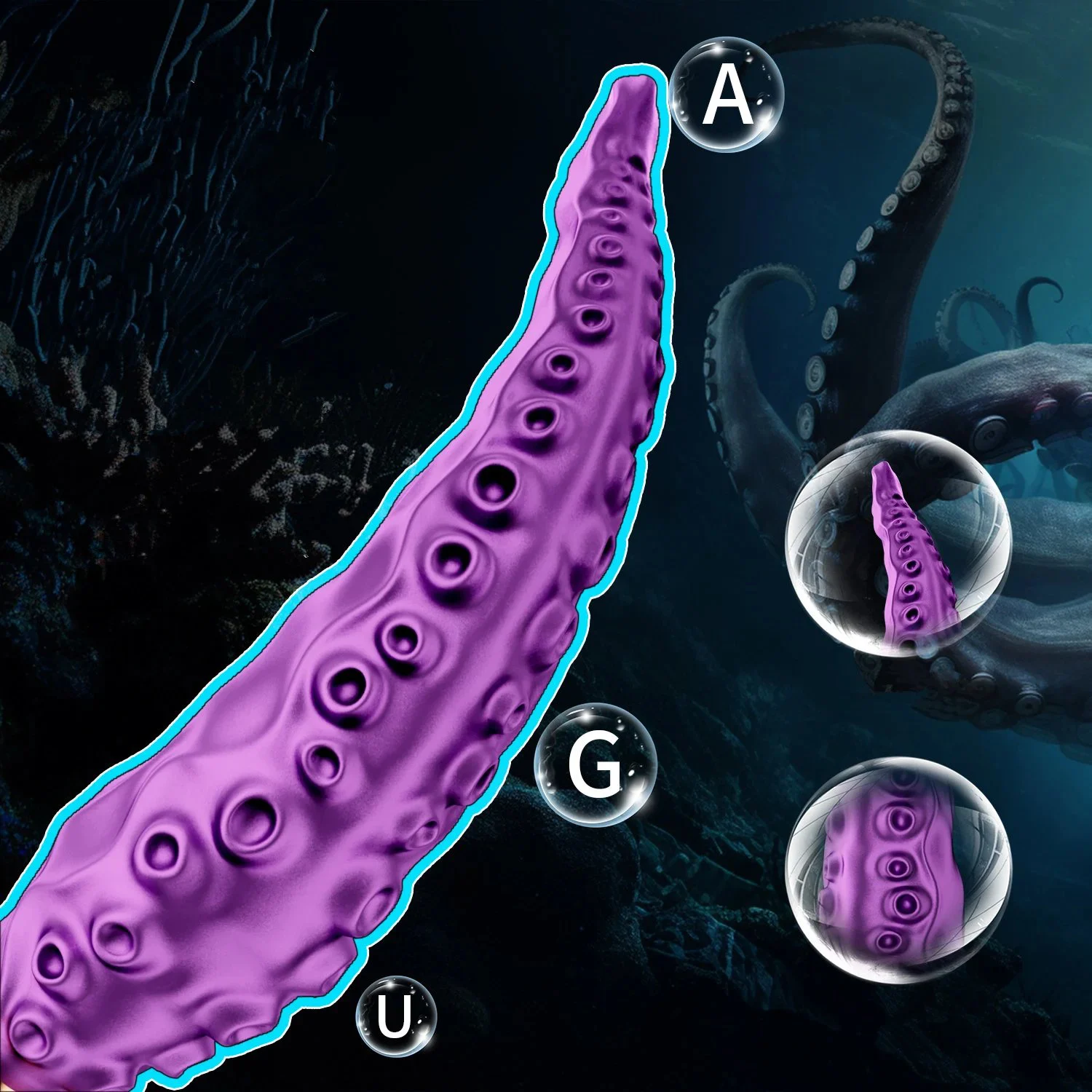 Octopus Wand Vibrator Realistic Dildo and Vibrator Toy Octopus Massager Clitoris Stimulator G-Spot Vibrator for Women