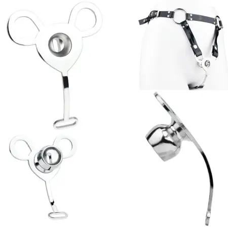 Vagina Inverted Negative Chastity Cage with Penis Plug Elastic Belt Urethral Catheter Flirting Sex Toys for Men
