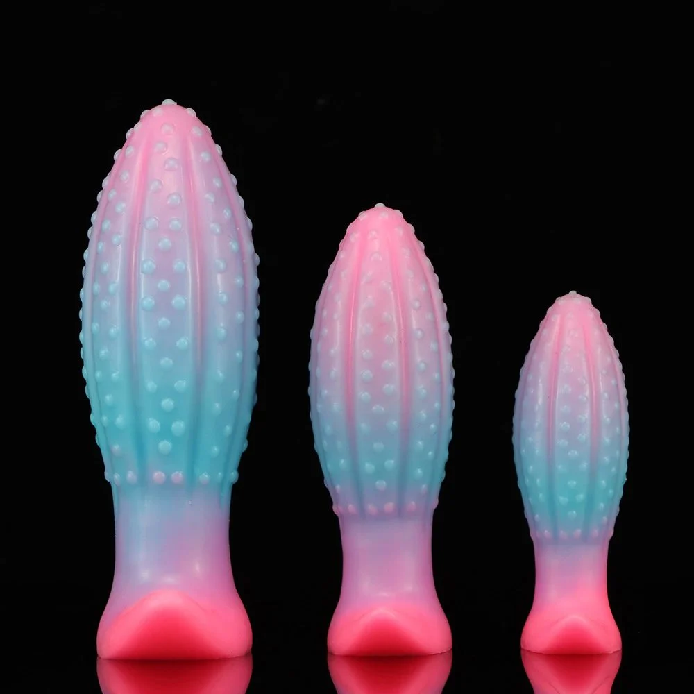 Mixed Color Pineapple Anal Plug Luminous Silicone Plug Liquid Silicone Dildo Anal Plug for Female