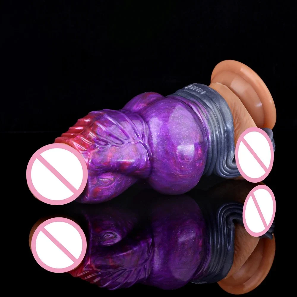 Male Silicone Dog Knot Soft Penis Condom Hollow Sex Toy for Men