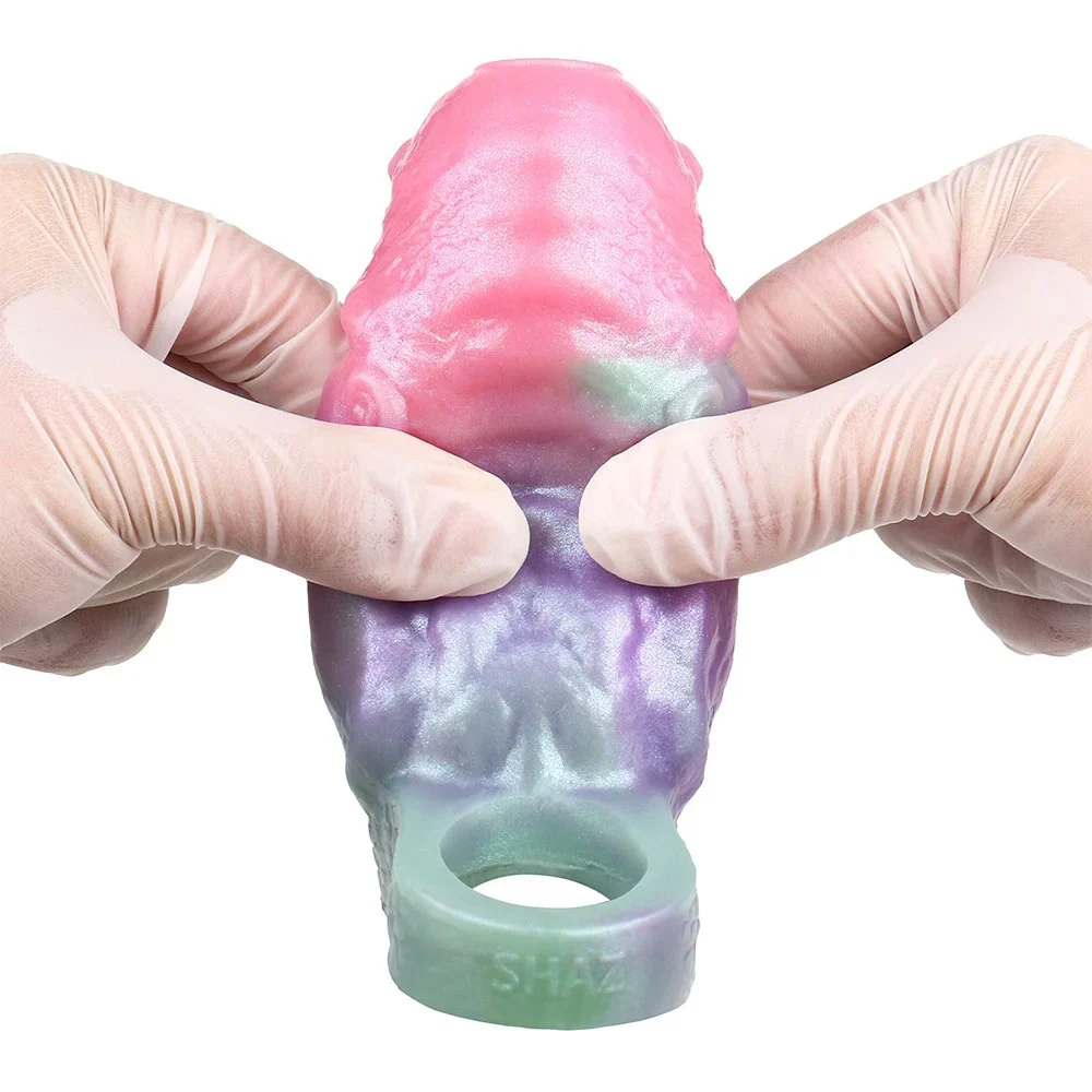 the Internal Texture of the Open Design Male Penis Extender Adds to the Experience and Effectively Enlarges the Penis