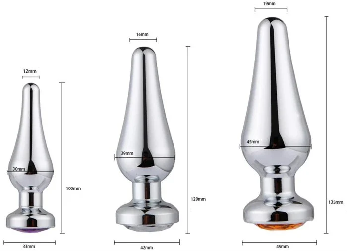 Metal Anal Plug for Prostate Massage-Unisex Gender Toy