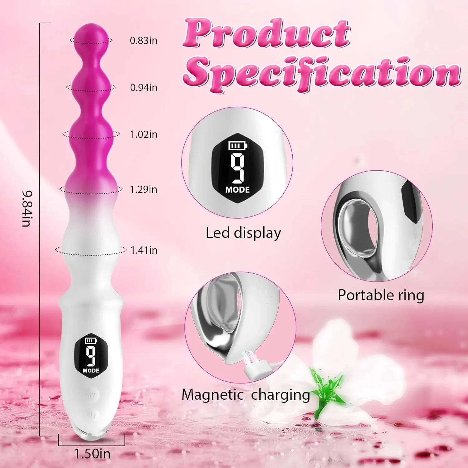 Silicone Vibrating Anal Beads Butt Plug Adult Sex Toys Deep Penetration G-spot Clitoral Anal Vibrators Stimulator for Men Women