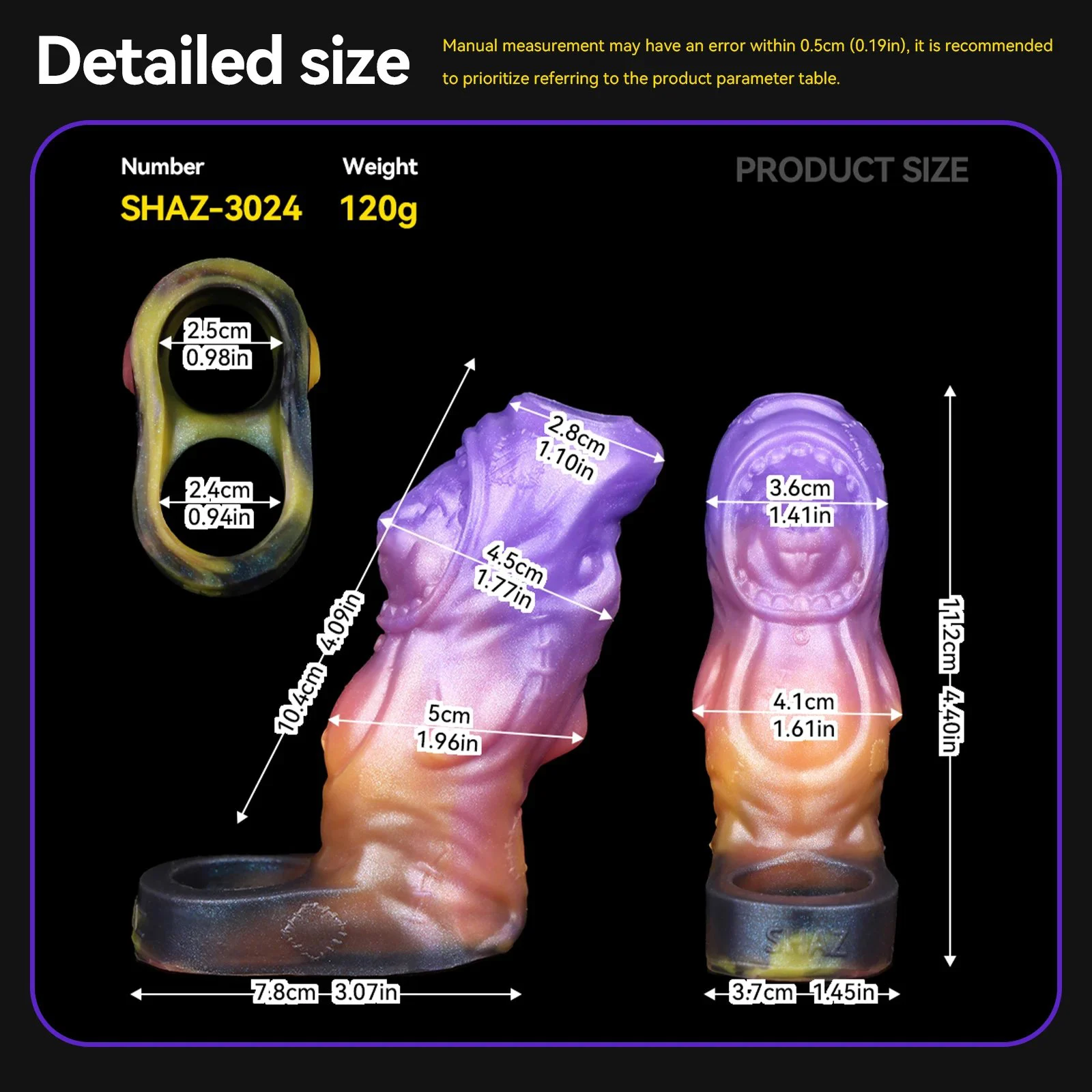 Safe Silicone Material Suitable for Male Sex Toys Penis Extender Opening Design Enlarge Penis Dildo Set