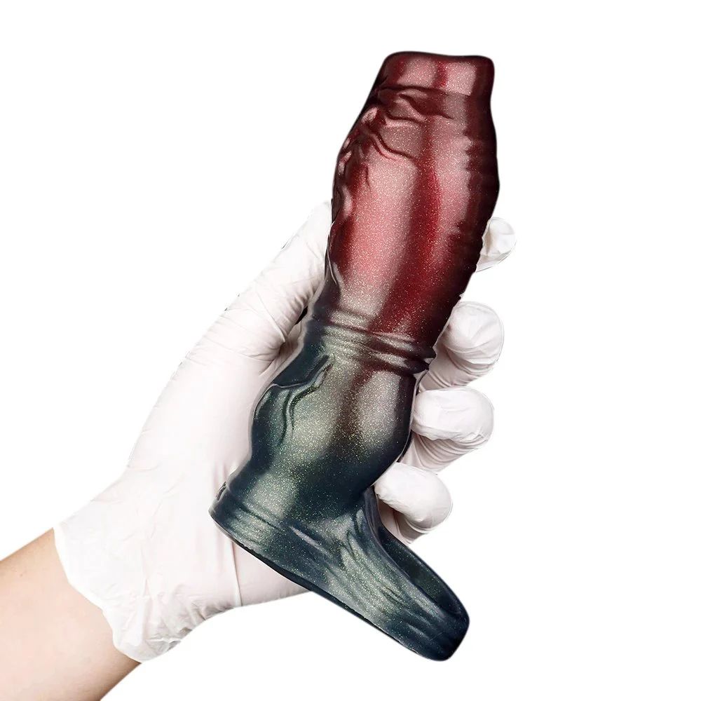Monster Penis Sleeve Black Warrior Enlarged Open Penis Condom Penis Enlargement Male Soft Dildo Condom Extender Sex Toys