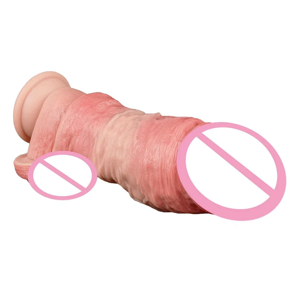 Realistic Dildo Male Penis Enlargement Soft Silicone Penis Enlargement Sleeve Simulation Sex Couple Sex Toy