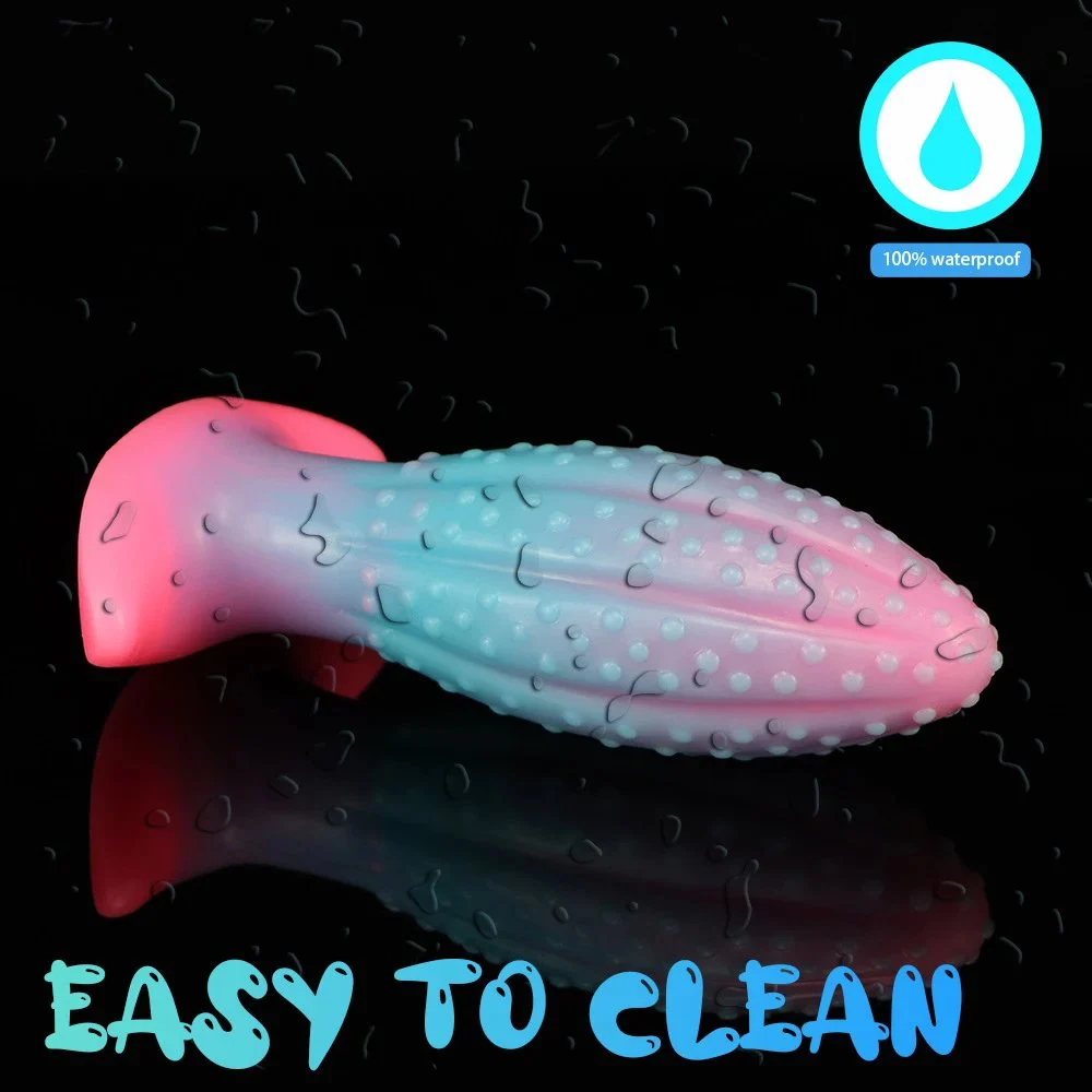 New Arrival Pineapple Anal Plug Luminous Silicone Masturbation Toy for Female & Male Bump Dotted Design