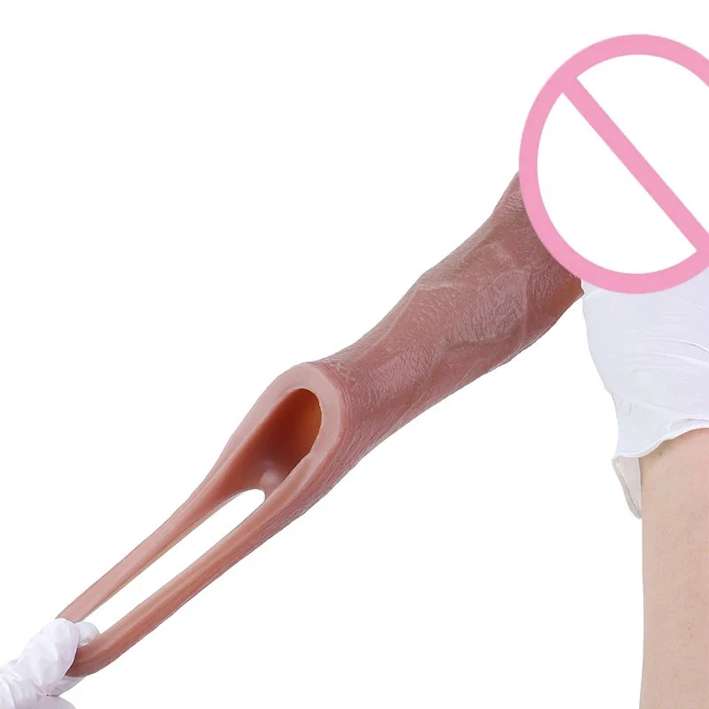Realistic Penis Sleeve Cock Ring Penis Extender Ultra-Soft Silicone Cock Sleeve Sex Toys