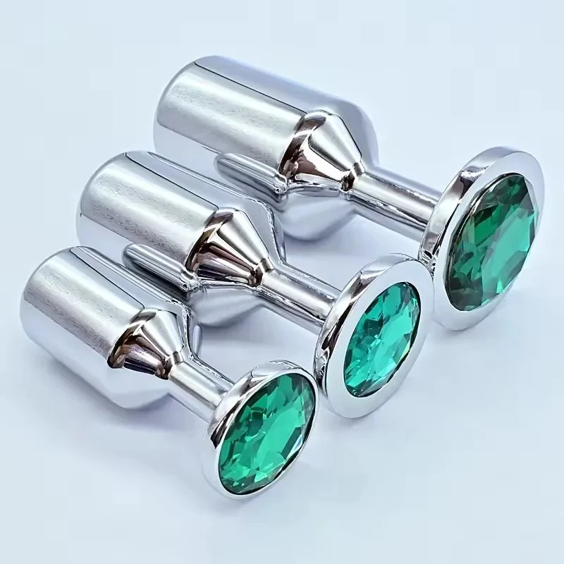 Metal Anal Butt Plug Small Medium Large Plug With Jewelry Based Wearable Sex Toy For Adult