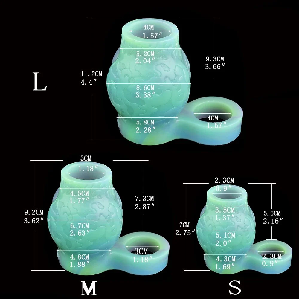 Silicone Cock Ring Wearable Animal Penis Sleeve Extendable Male for Enlargement Dildo Monster Cock Sleeve with Big Knot