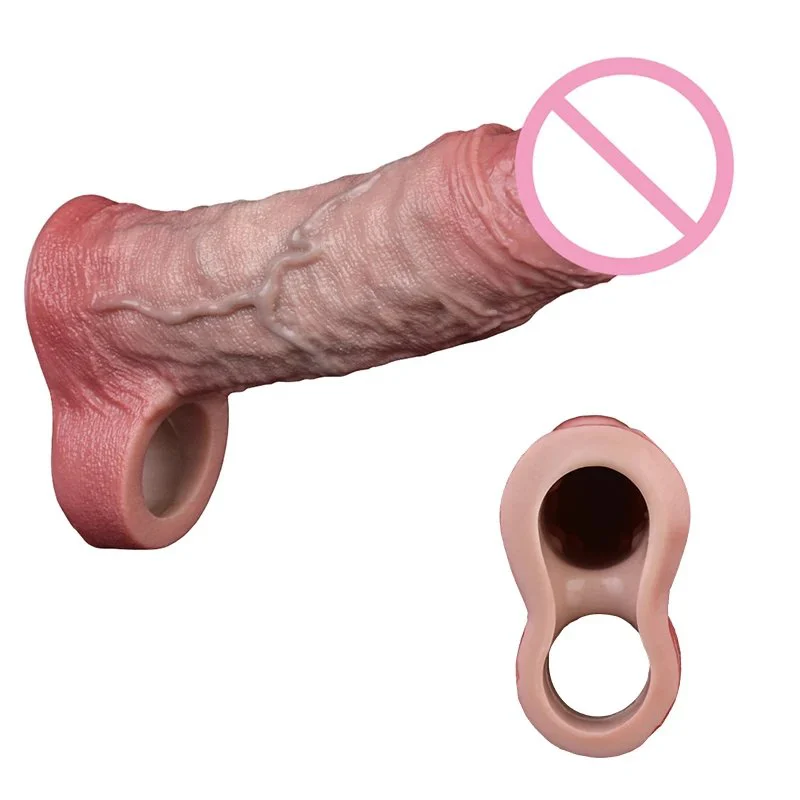 Silicone Material Soft and Easy to Carry Male Penis Extender Vibrating Dildo Set Suitable for Male Sex Toys