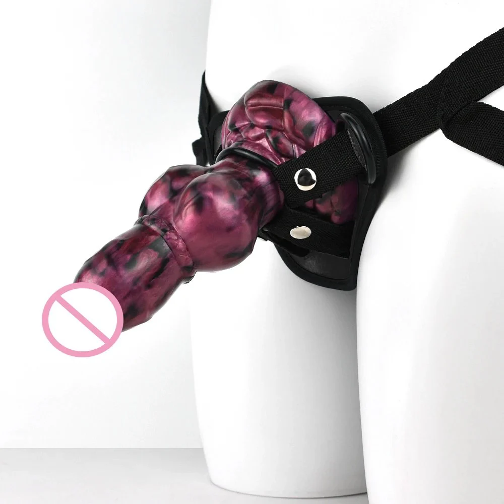 Quality Assured Strap on Dildo Nontoxic Silicone Total Length 20CM Dildo Big for Lesbian Sex Wear Penis with Belt Strap on Dildo