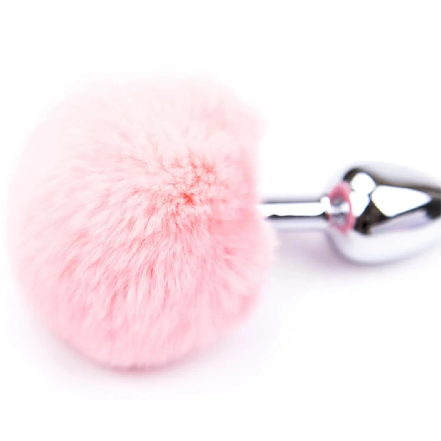 Rabbit Tail Stainless Steel Anal Plug Small Size Waterproof Eco-Friendly Adult Toy for Men & Women Couples