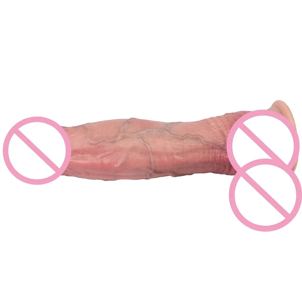 Realistic Daulble Layer Silicone Soft G-Spot Stimulator Dildo Big Penis Anal Plug Masturbator Cock Sex Toys for Man Women Adults