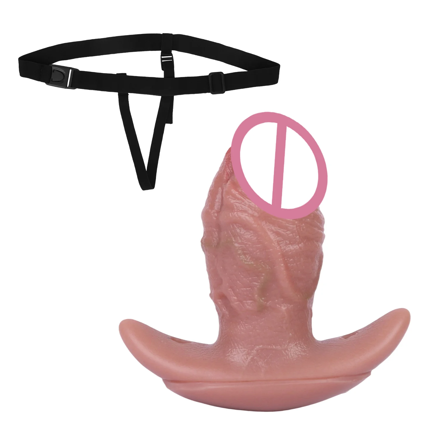 Soft Vibrator Massager Anal Toy Butt Plug Stimulator Masturbation Tools Penetration Vagina Vibrator for Men Women with Belt&tail