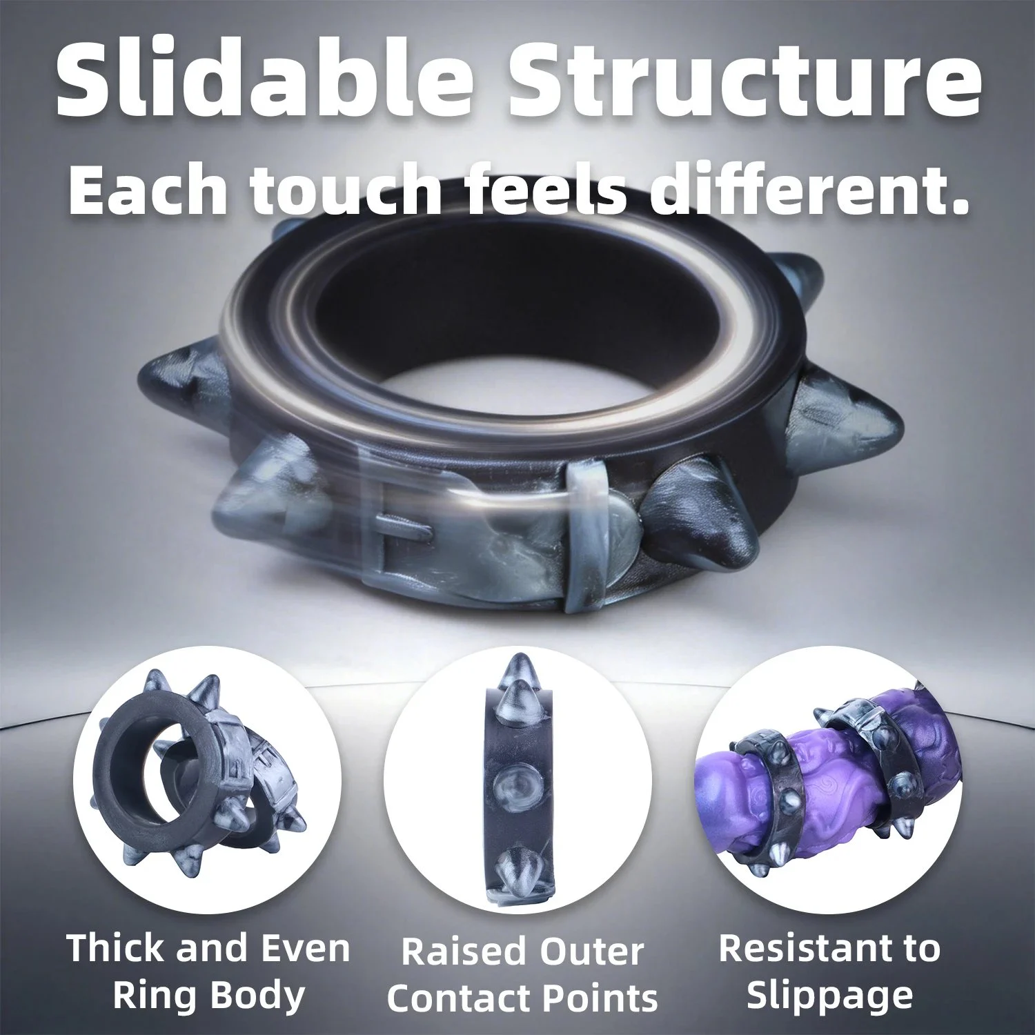 Silicone Monster Rings Available in 4 Sizes for the Penis Can Also Be Used to Restrain Other Body Parts for 18+