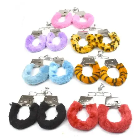 Bondage Restraint Set Sex Toy Fuzzy Handcuff Lock SM Sexy Furry Handcuffs
