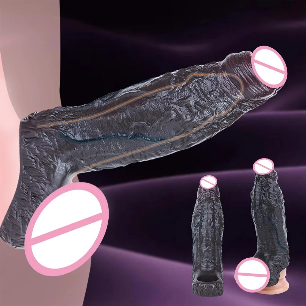 Silicone Penis Extender Effectively Enhances the Experience Strongly Stimulating Male Penis Sleeve Xl Size Suitable for Adults