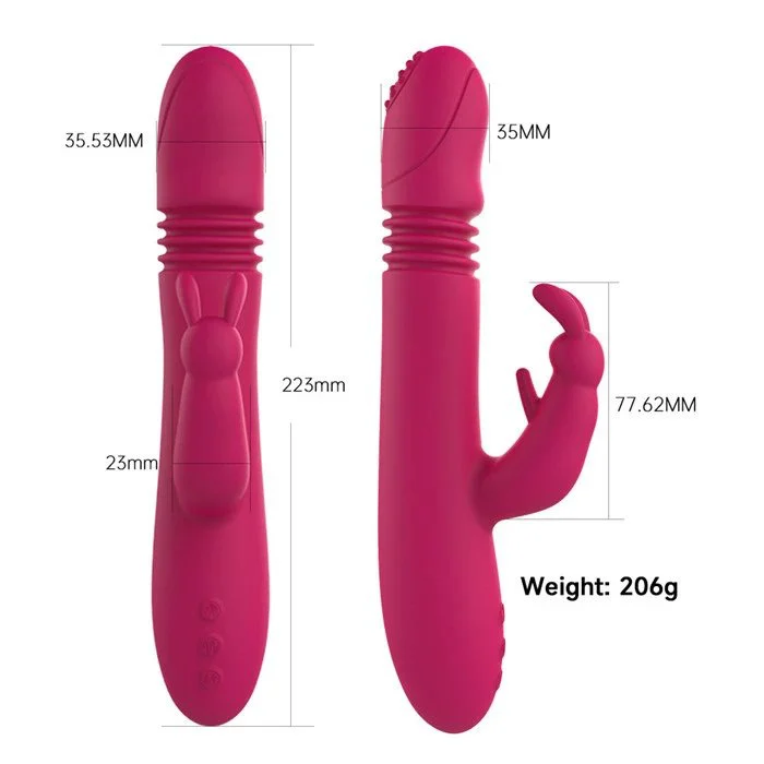 Intelligent Heating Women Adult Sex Toys 12 Frequency Thrusting Clit Vaginal Pussy Vibrator With G Spot Stimulator