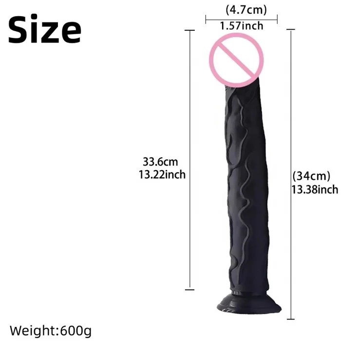34cm Huge Anal PVC Realistic Big Dildo with Suction Cup for Women Masturbation