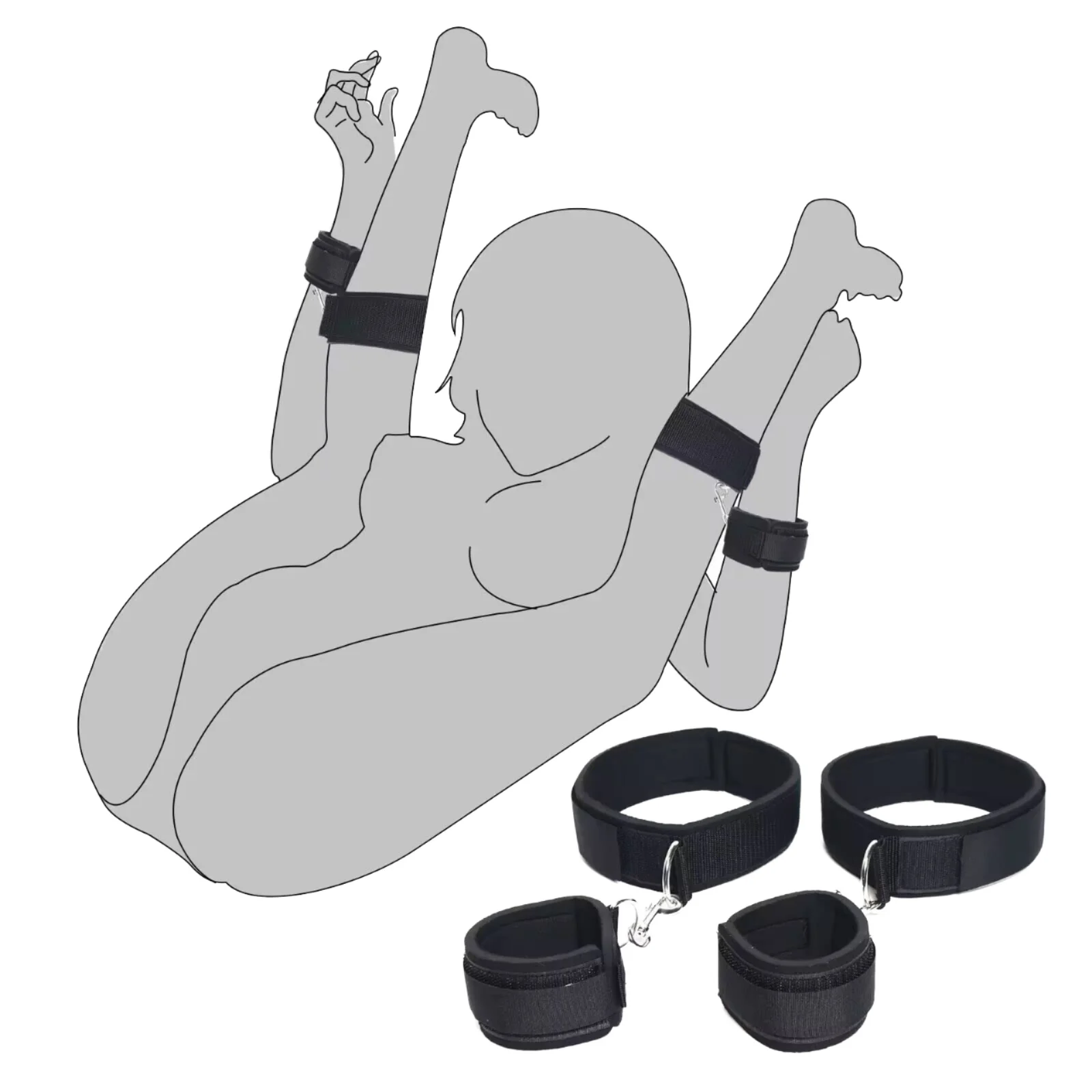 Female Bondage Set Handcuffs Sex Toys for Couples Bondage Kit