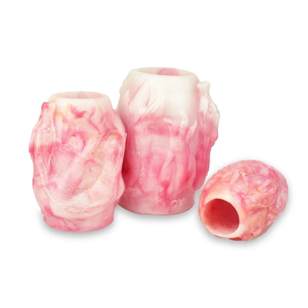 Silicone Male Penis Cover Dog Knot Cover for Man Penis Sleeve Extension Sleeve-Big Knot for Couple Games