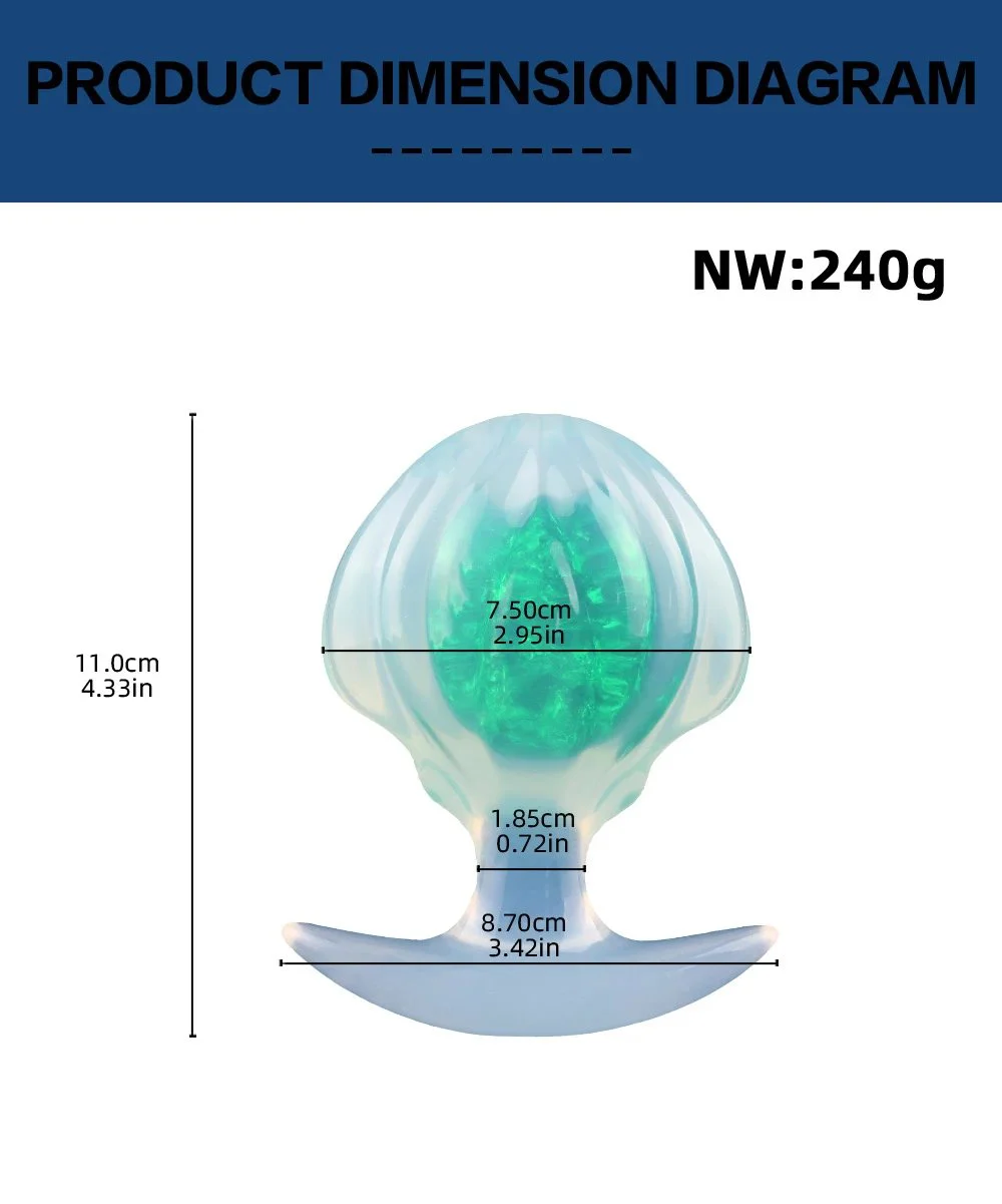 Soft Jellyfish-Inspired Anal Plug for Male Transparent Silicone G-Spot Toy with Ejaculation Delay