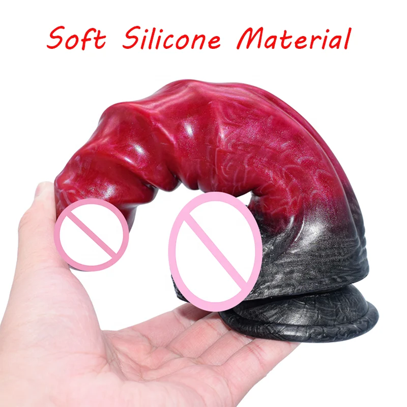 21cm Fantasy silicone Adults Toys Anal Butt Plugs Women Thrusting Masturbation Thick Penis Dildo Machine With Suction Cup