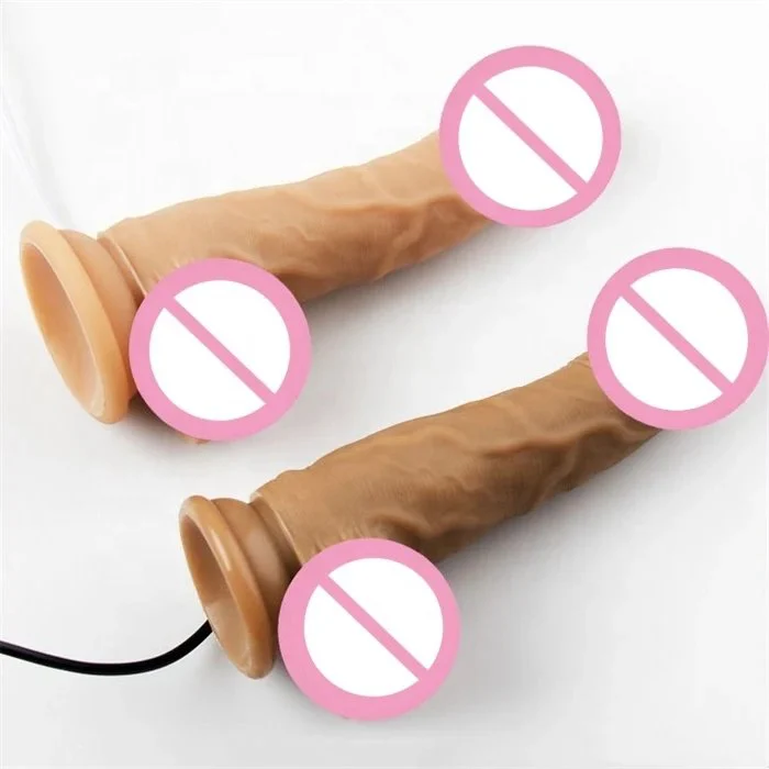 12-Frequency Rotating Vibrating Dildo Wireless Controlled Soft Silicone and ABS Realistic Sex Toys for Men Women