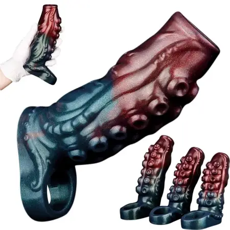 Penis Sleeve Extensions Octopus Male Enlargement Delay Ejaculation Clits Massager Cock Ring Penis Cover Sex Toys for Men