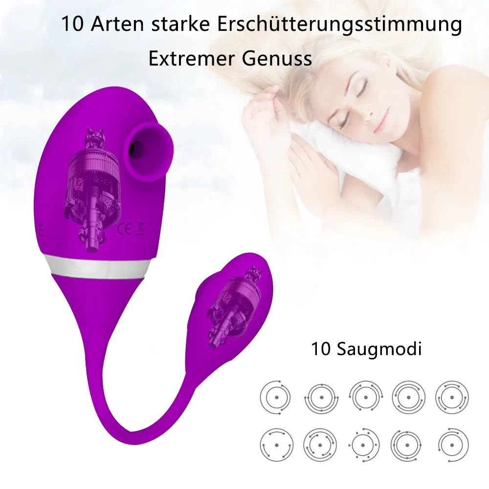Powerful Clit Sucker Clitoris Stimulator Vibrating Love Egg Intimate Women Sex Toys Vibrator