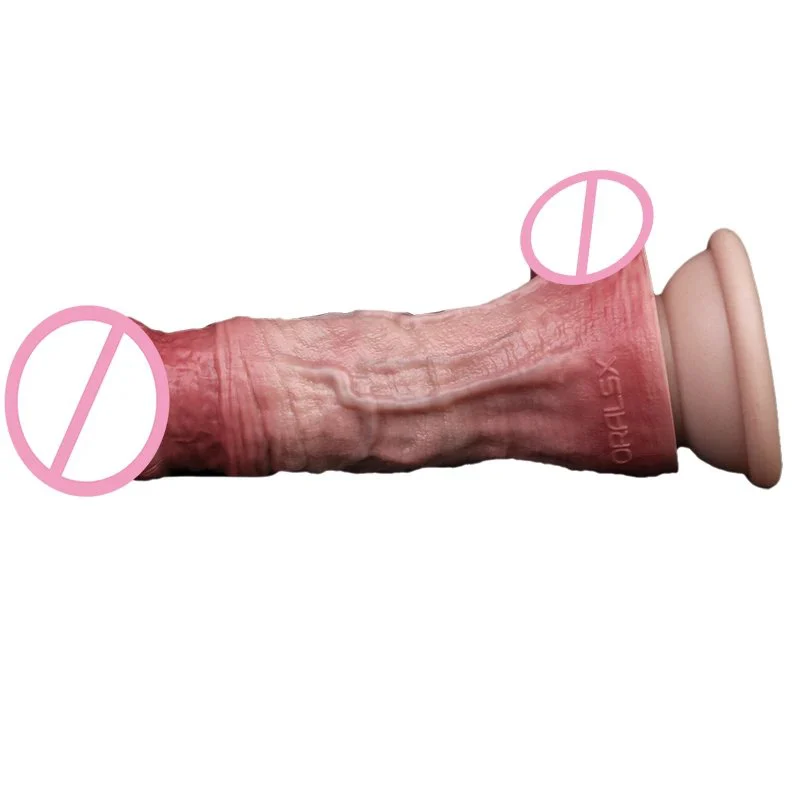 Small Double-layered Skin-colored Dildo 3D Precision Modeling Realistic Texture Adult Sex Toy with Suction Cup