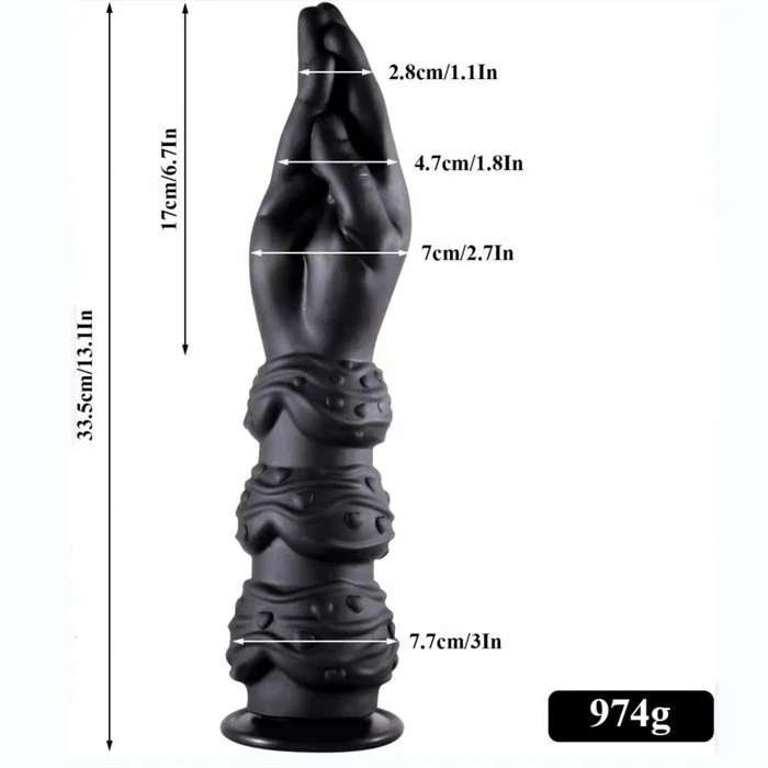 13 Inch Liquid Silicone Double Head Dildo New Design Adult Sex Toys for Anal Fisting Realistic Hand Shaped