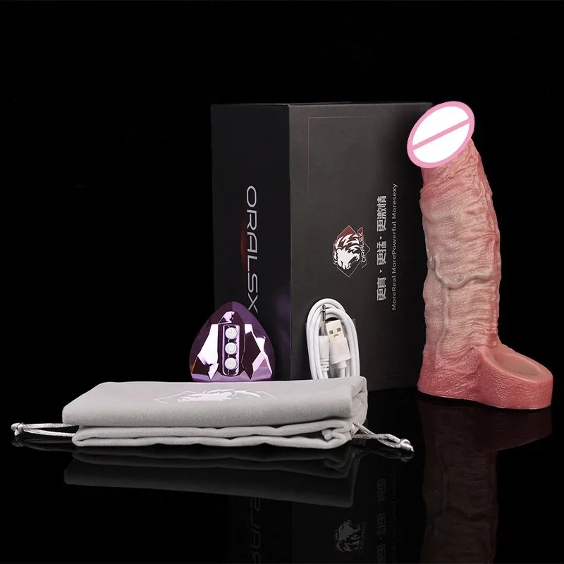 Silicone Material Soft and Easy to Carry Male Penis Extender Vibrating Dildo Set Suitable for Male Sex Toys