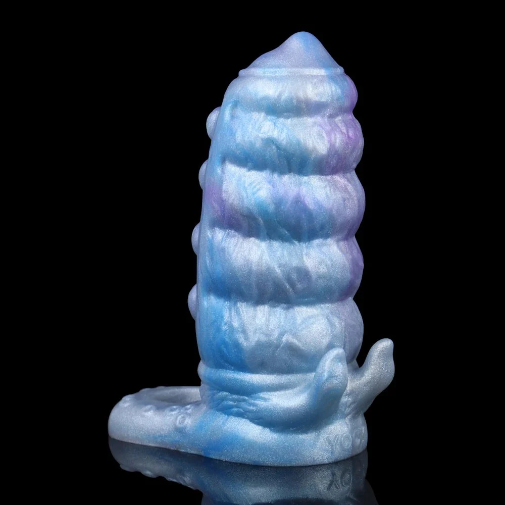Penis Sleeve With Sucker Realistic Animal Rubber Multi Functional Dildo Enhancer Delay Ejaculation Extender Reusable