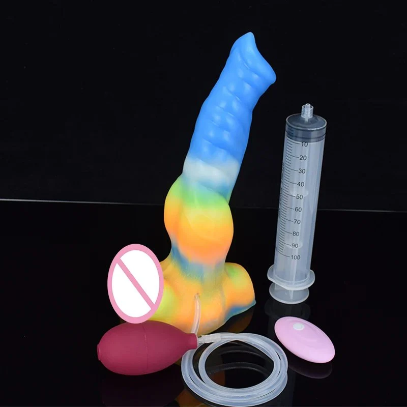 10.24 Inch Big Animal Wolf Vibrating Sex to Toy Colorful Skin Penis Silicone Dildo for Women Sex Big Anal Butt Plug