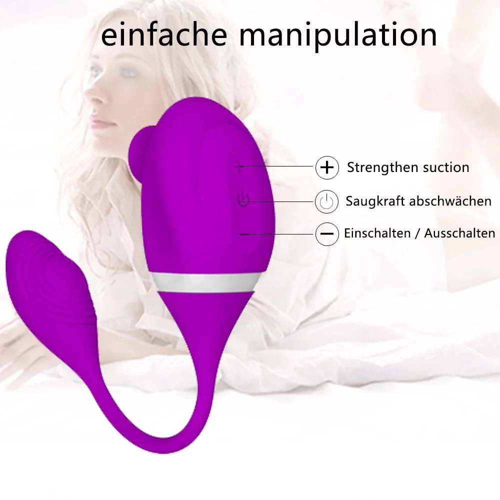 Powerful Clit Sucker Clitoris Stimulator Vibrating Love Egg Intimate Women Sex Toys Vibrator