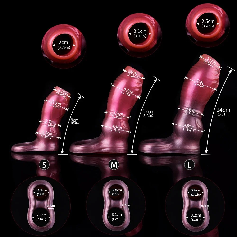 Platinum Liquid Silicone Dog Penis Reusable Condoms for Penis Sleeve Enlargement Best Funny Delay Condom for Couple