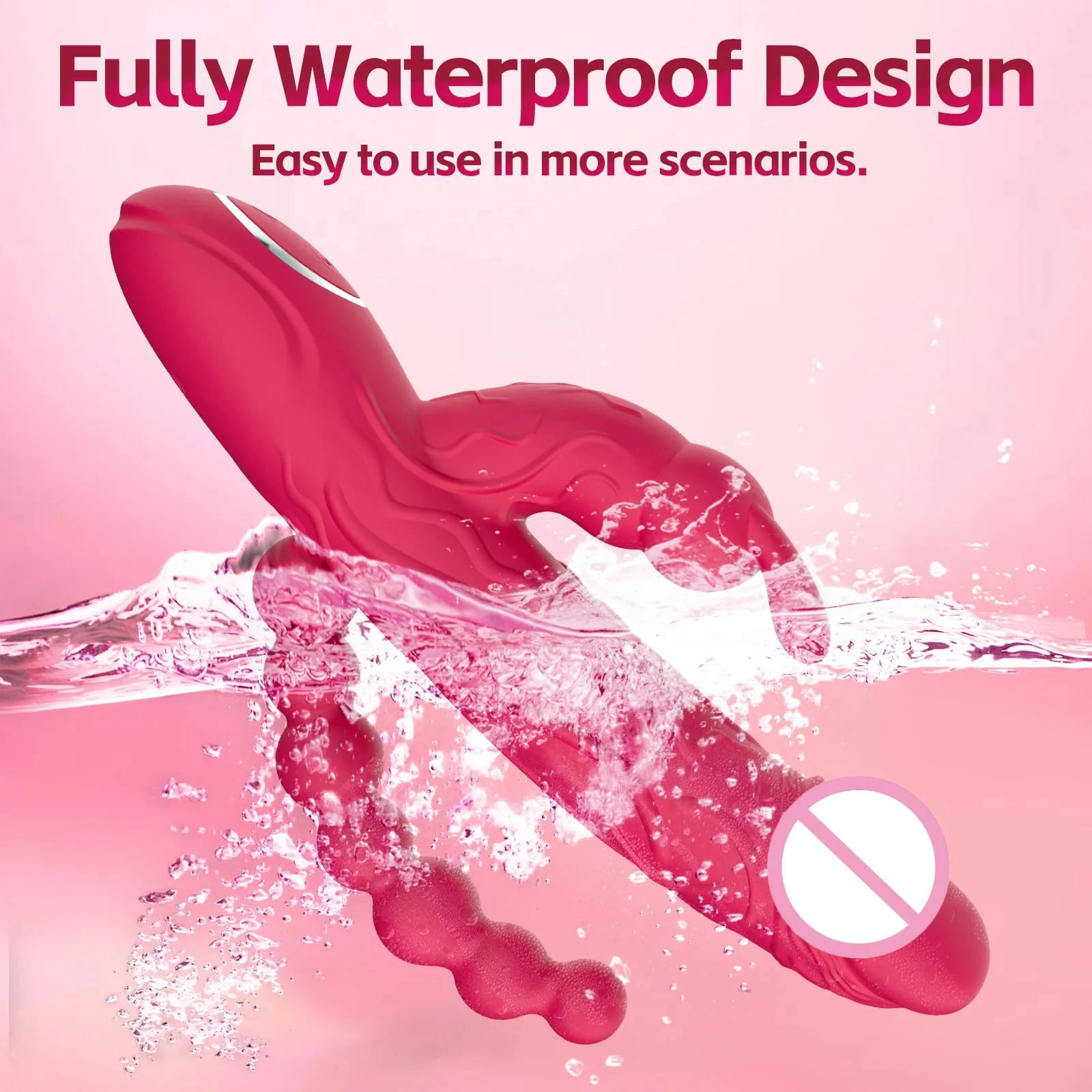 Rabbit G-Spot Dildo Vibrator for Women-10 Vibration Modes Clitoral Vaginal Stimulation Silicone Nipple Stimulator USB