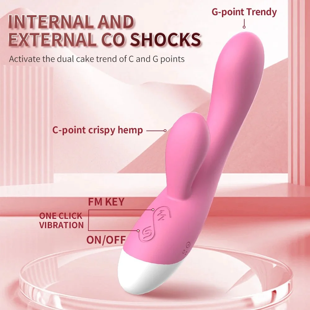 Gelance Rabbit Double-headed Vibrator Female Sex Toy 12 Frequency Double Head Vibration Sex Toys for Woman
