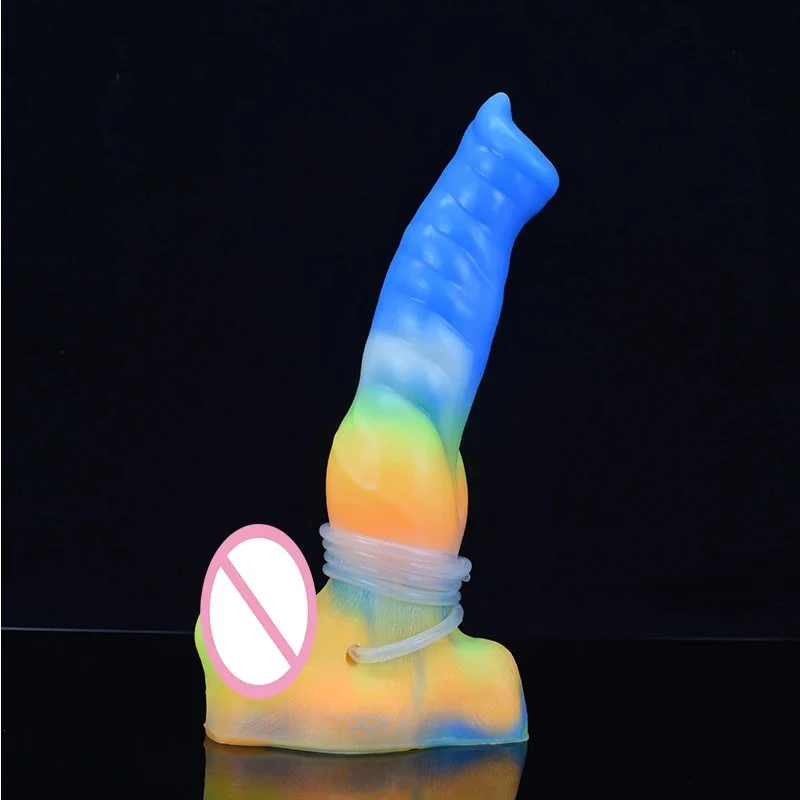 10.24 Inch Big Animal Wolf Vibrating Sex to Toy Colorful Skin Penis Silicone Dildo for Women Sex Big Anal Butt Plug