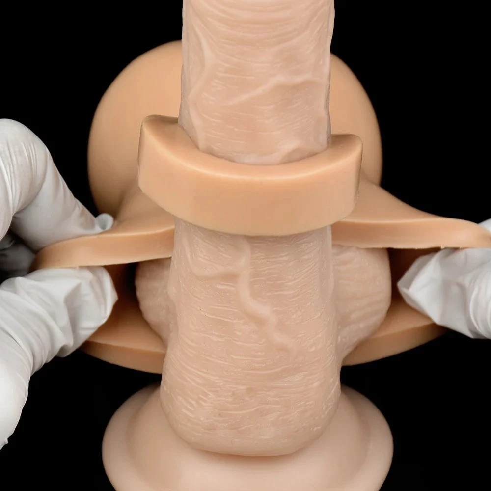 Real Penis Testicles Enlargement Wearable Nuts Skin Sexy Toys for Men Adult Sex Toys